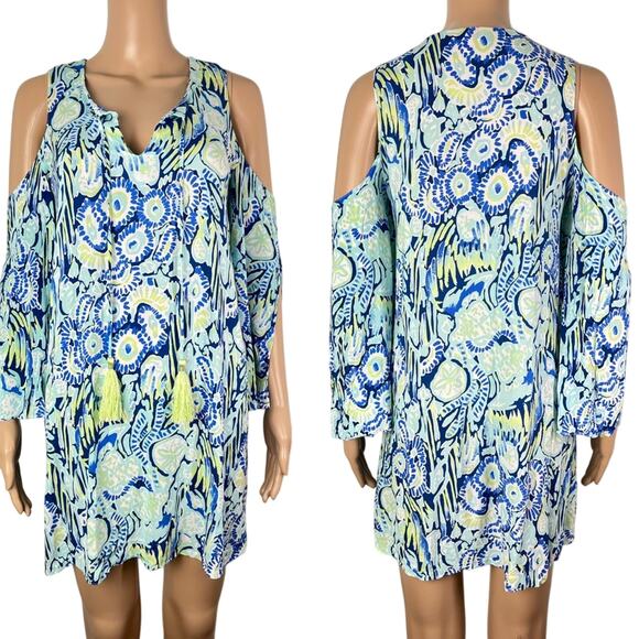 Lilly Pulitzer Tops - Lilly Pulitzer Benicia Cold Shoulder Lightweight Pullover/Dress Cover Up Tunic